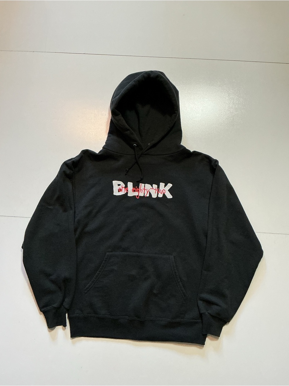 Vintage Jerzees Blink 182 One Eighty Two Spellout Punk Rock Band Official Hoodie